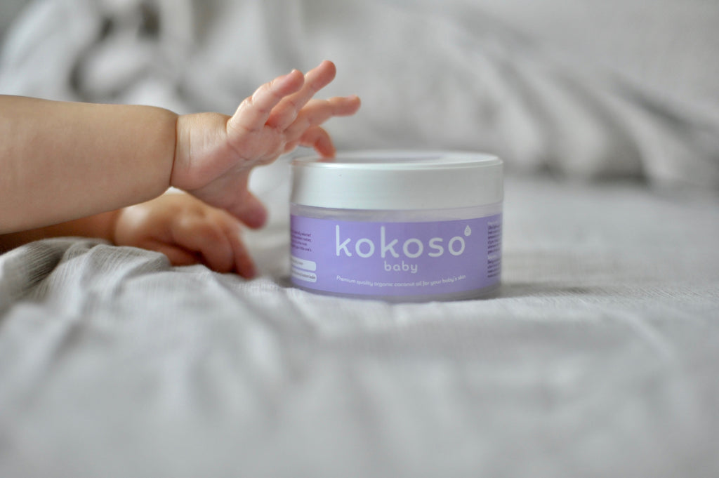 12 uses for 12 months – Kokoso Baby Coconut Oil through the first year.