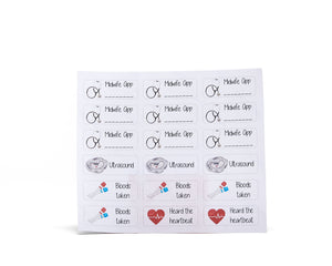 midwife appointment stickers part of the pregnancy gift box 