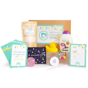 Fourth trimester pregnancy gift box filled with items for a new mum and baby 