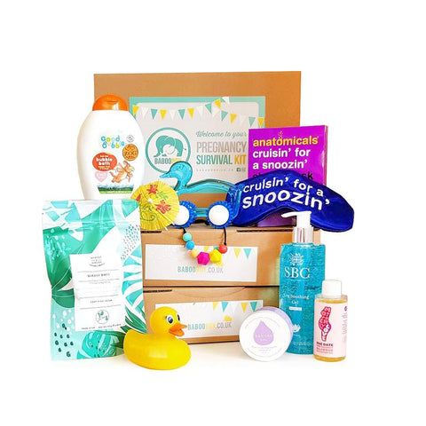 A selection of items from the Baboo Box pregnancy subscription 