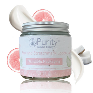 Purity stretch mark lotion part of C section pamper box